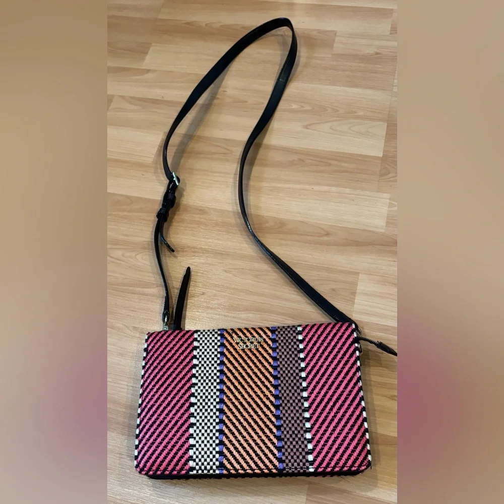 Victoria’s Secret Stylish Striped Crossbody Bag